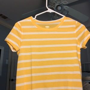 yellow striped t-shirt